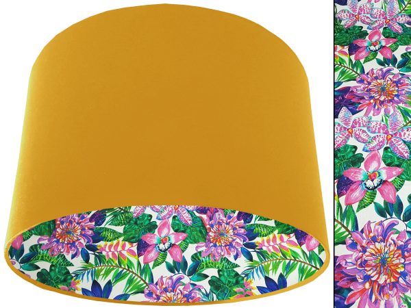Bright Tropics Lampshade Yellow, Modern Tropical Home Light