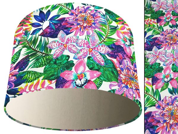 Bright Tropics Light Shade Cream, Bold Tropical Home Interior