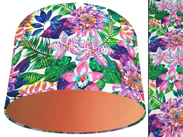 Bright Tropics Light Shade Orange, Bold Tropical Home Interior