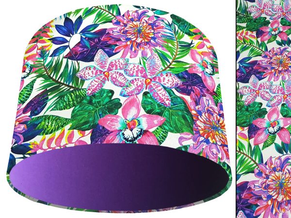 Bright Tropics Light Shade Purple, Bold Tropical Home Interior