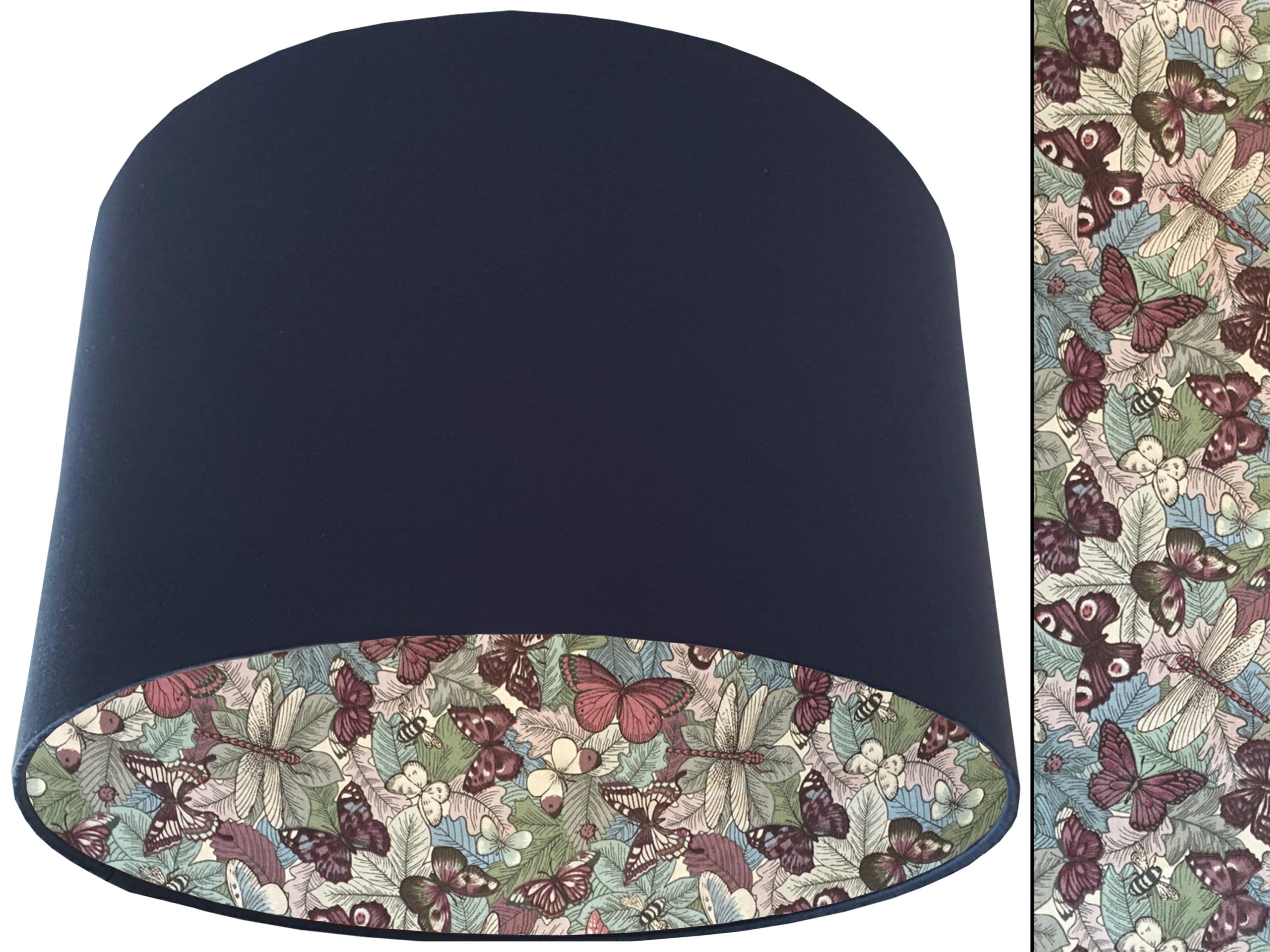 Butterfly Lampshade Blue, Country Home Interior Lighting