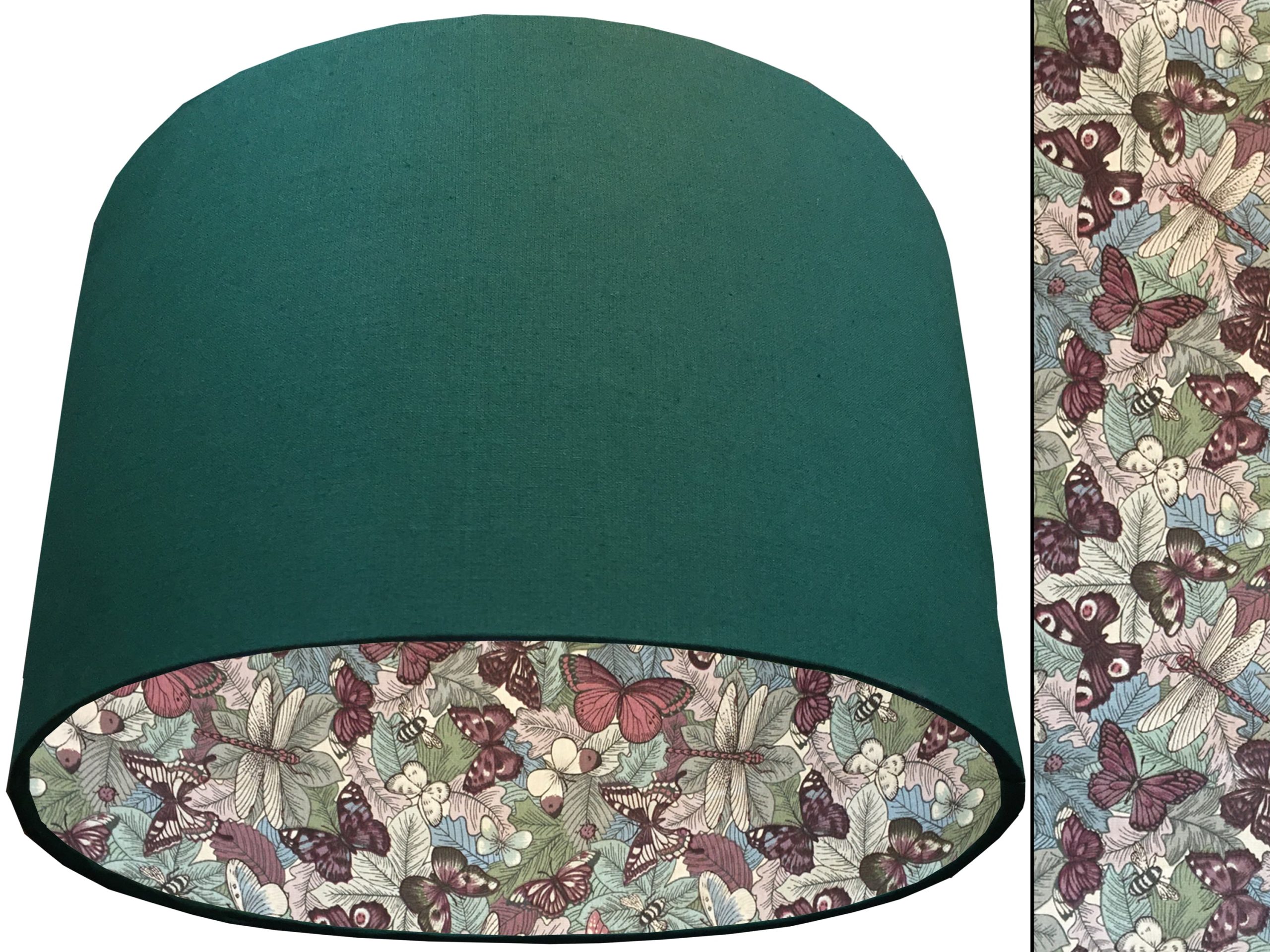 Butterfly Lampshade Green, Country Home Interior Lighting