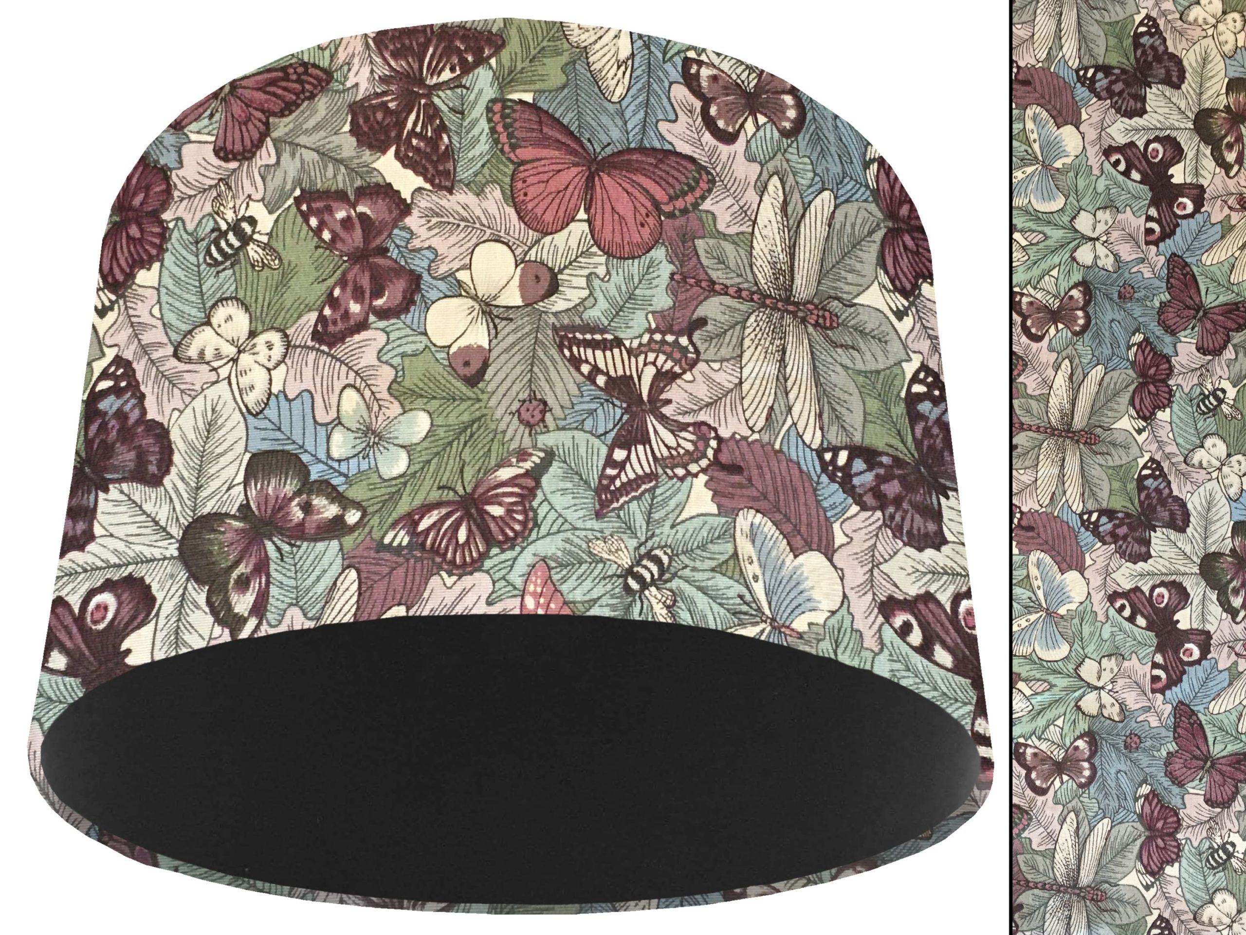 Butterfly Light Shade Black, Classic Country Lampshade