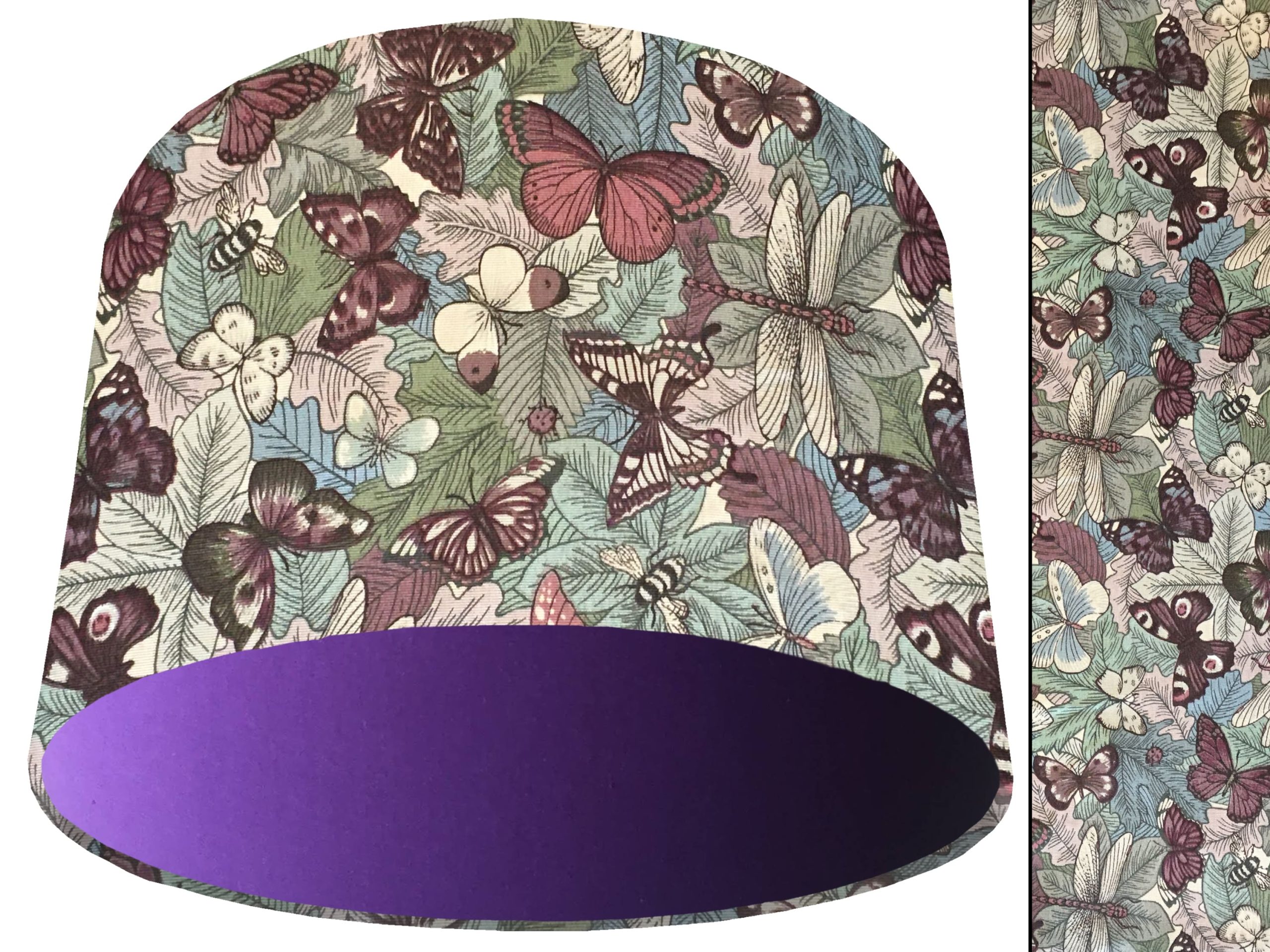 Butterfly Light Shade Purple, Classic Country Lampshade