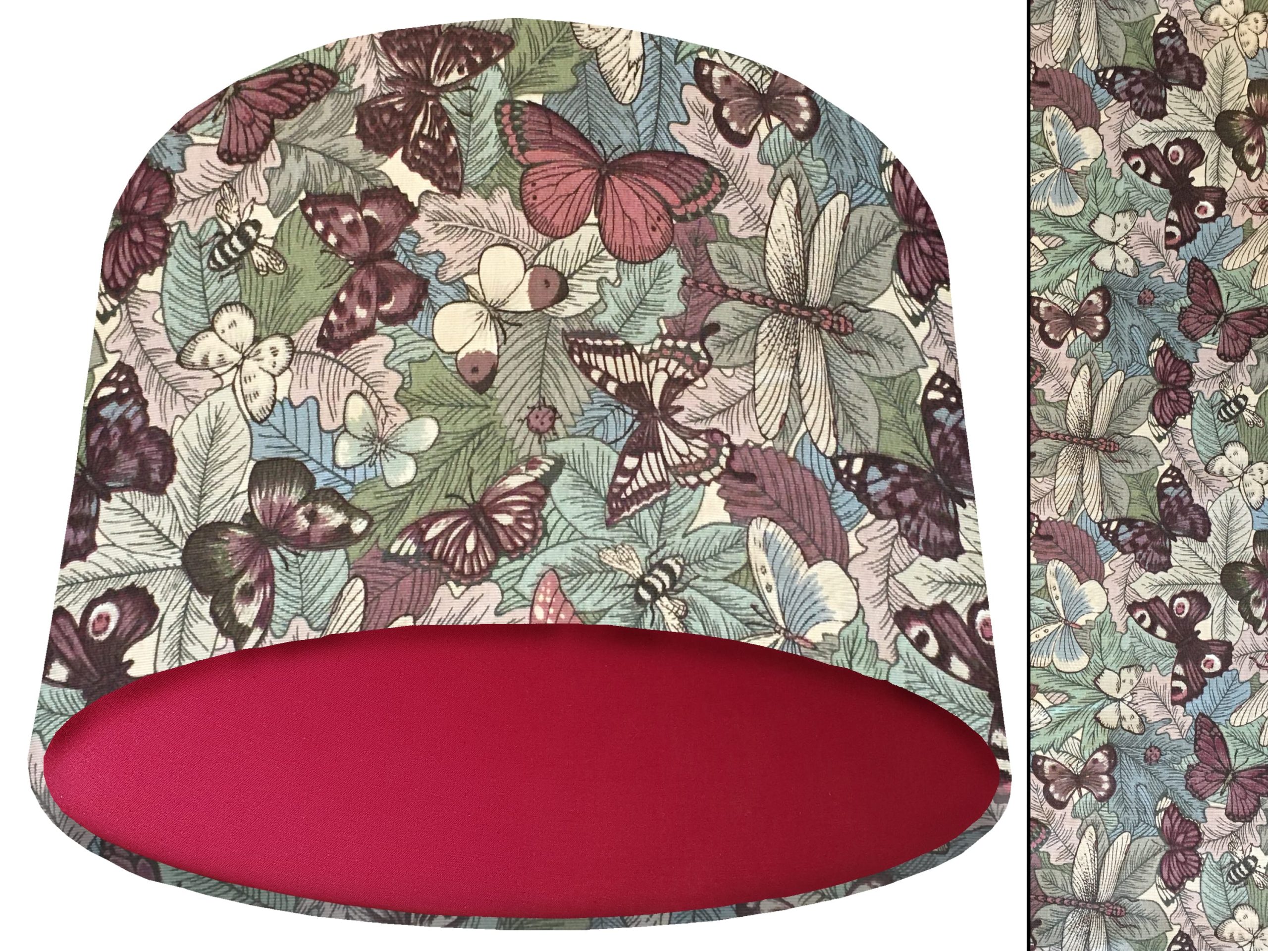 Butterfly Light Shade Red, Classic Country Lampshade