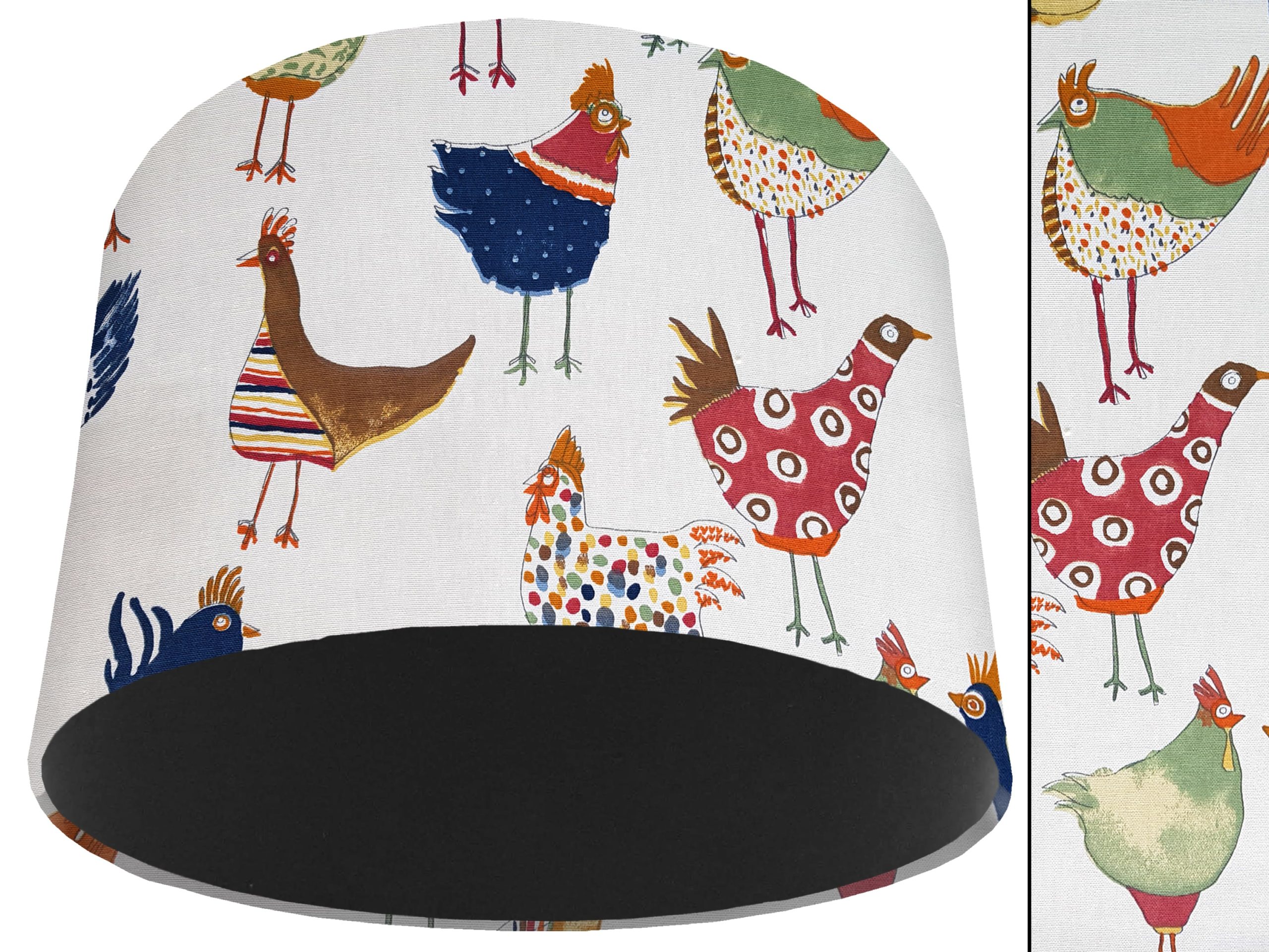 Funky Birds Light Shade Black, Kid's Bedroom Lighting