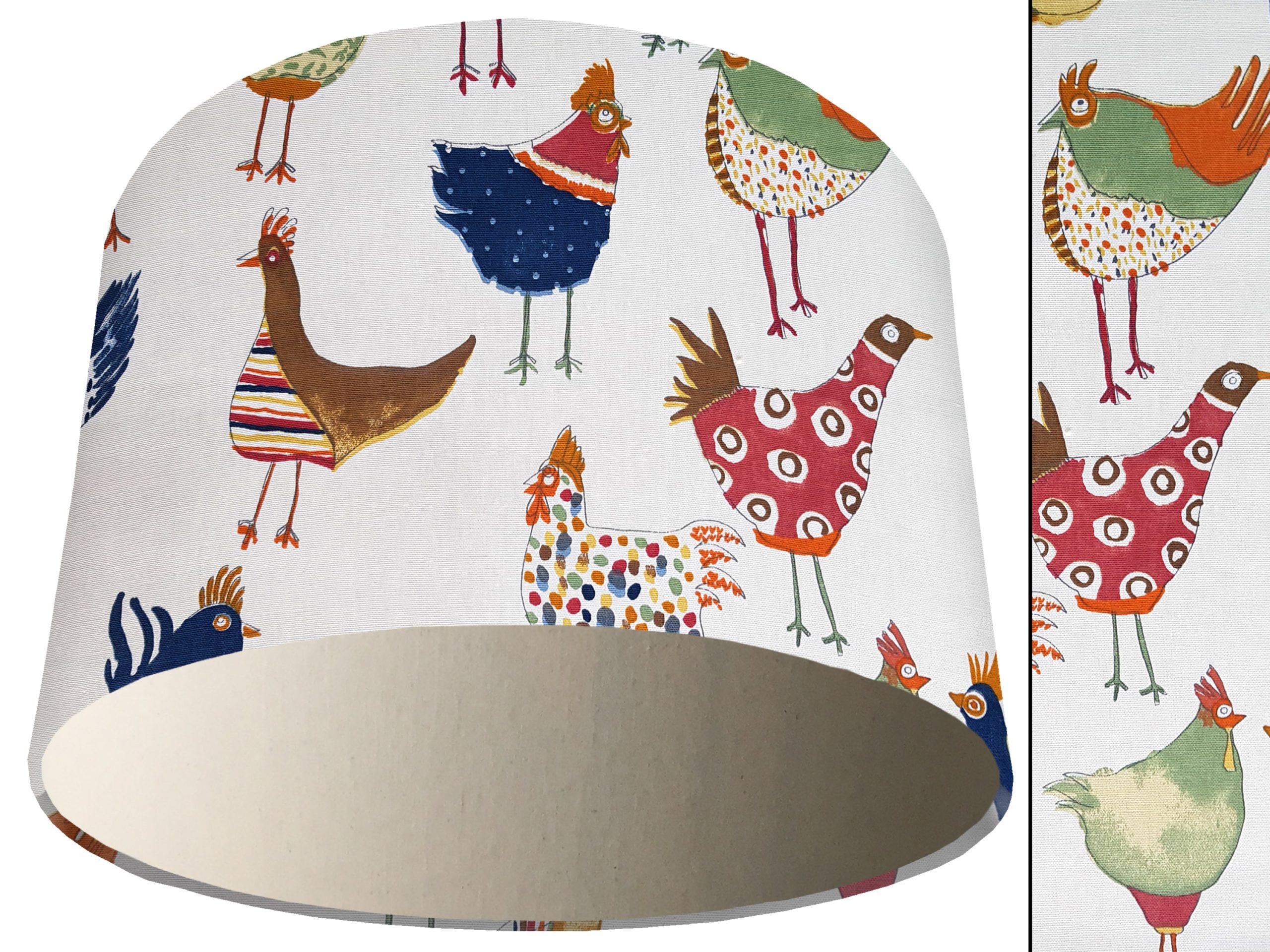 Funky Birds Light Shade Cream, Kid's Bedroom Lighting