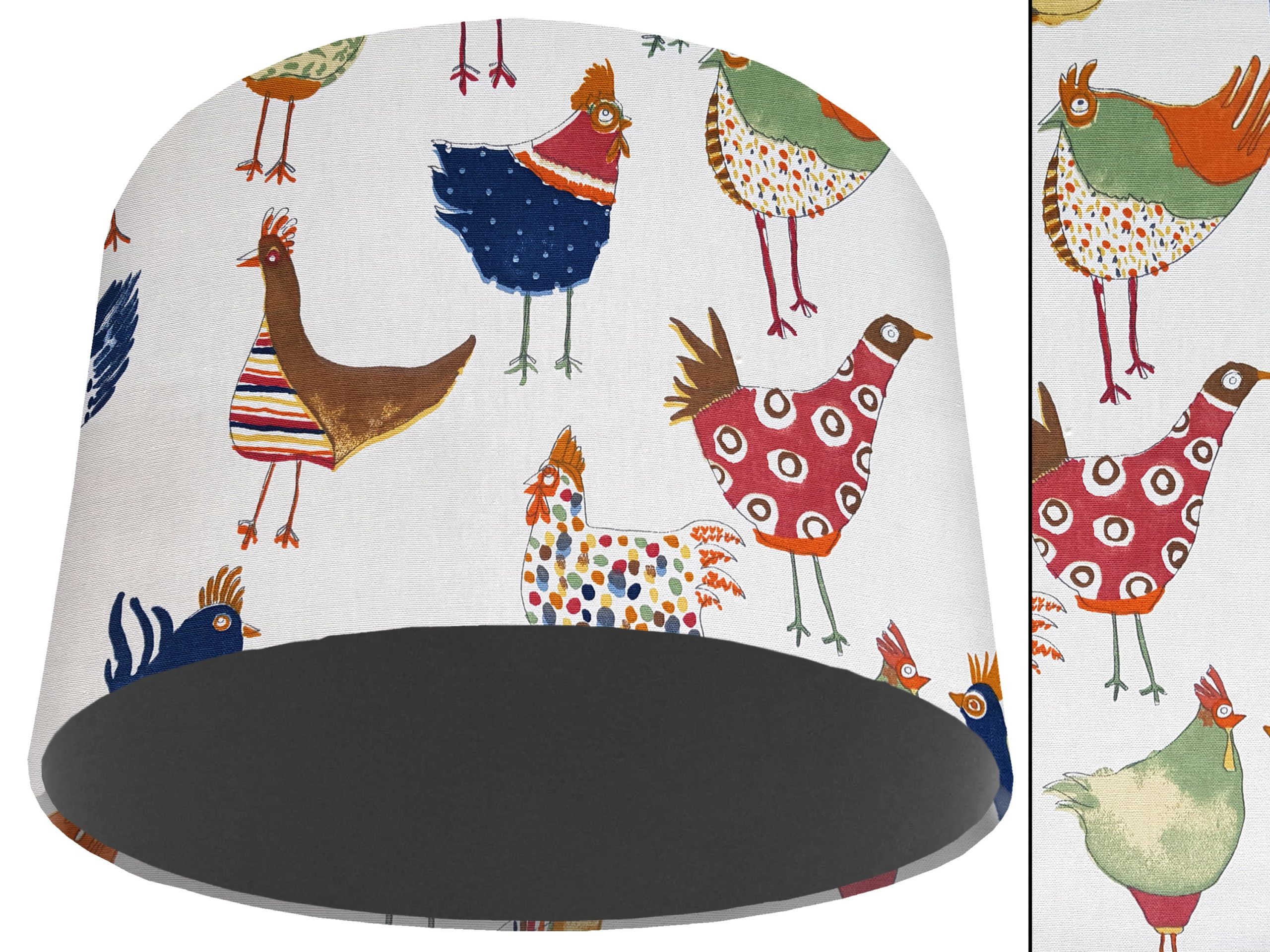Funky Birds Light Shade Dark Grey, Kid's Bedroom Lighting