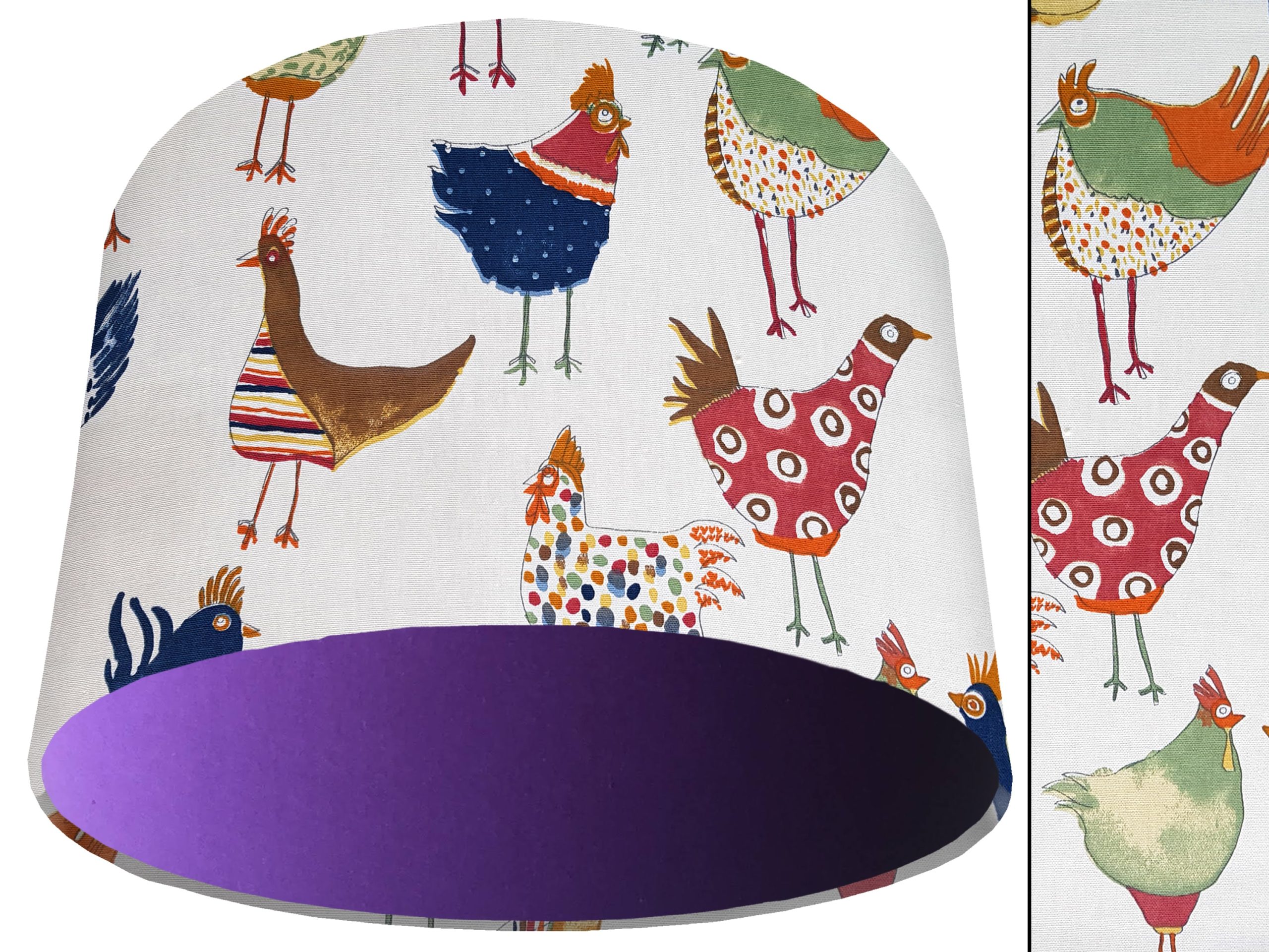 Funky Birds Light Shade Purple, Kid's Bedroom Lighting