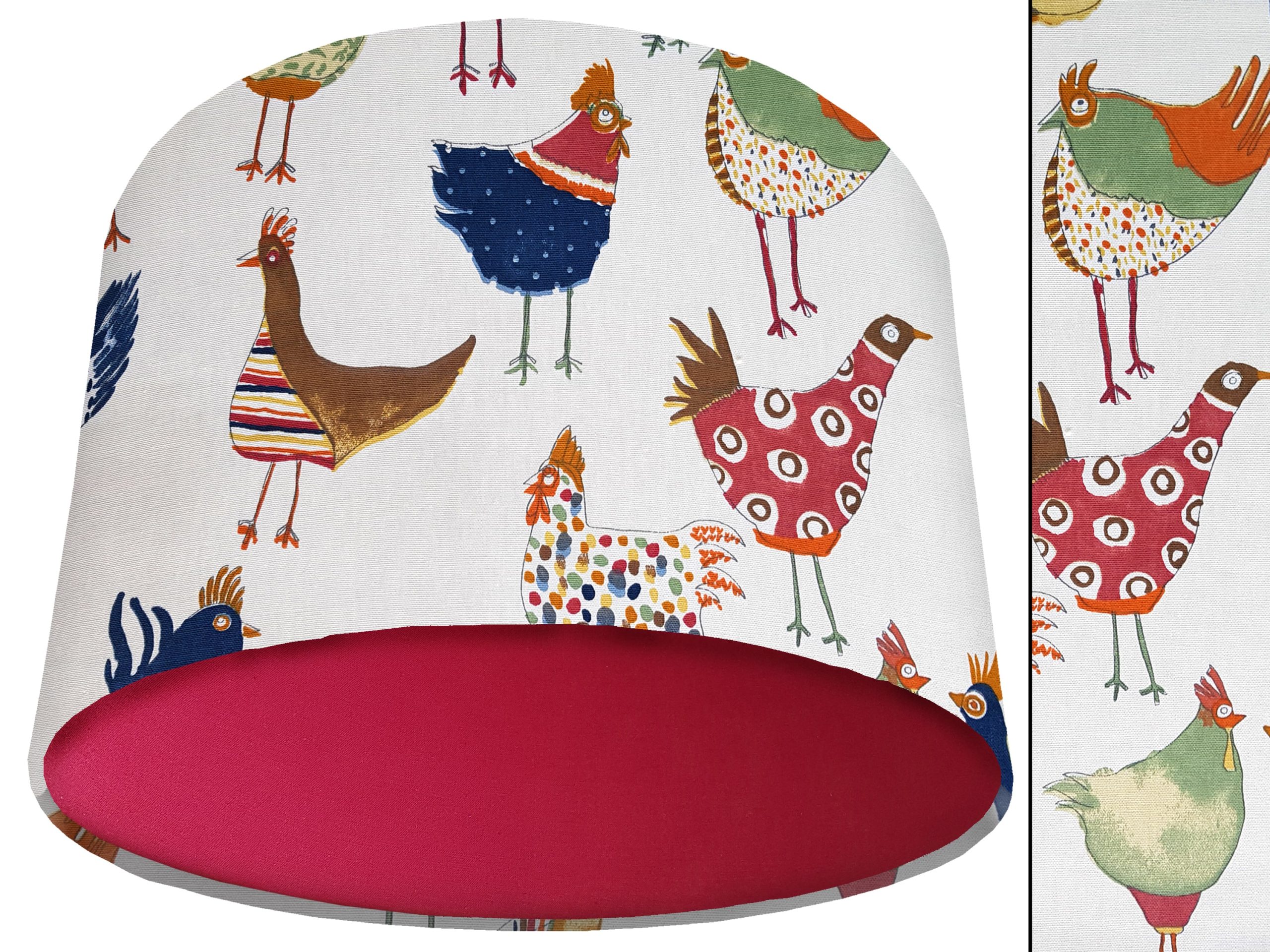 Funky Birds Light Shade Red, Kid's Bedroom Lighting