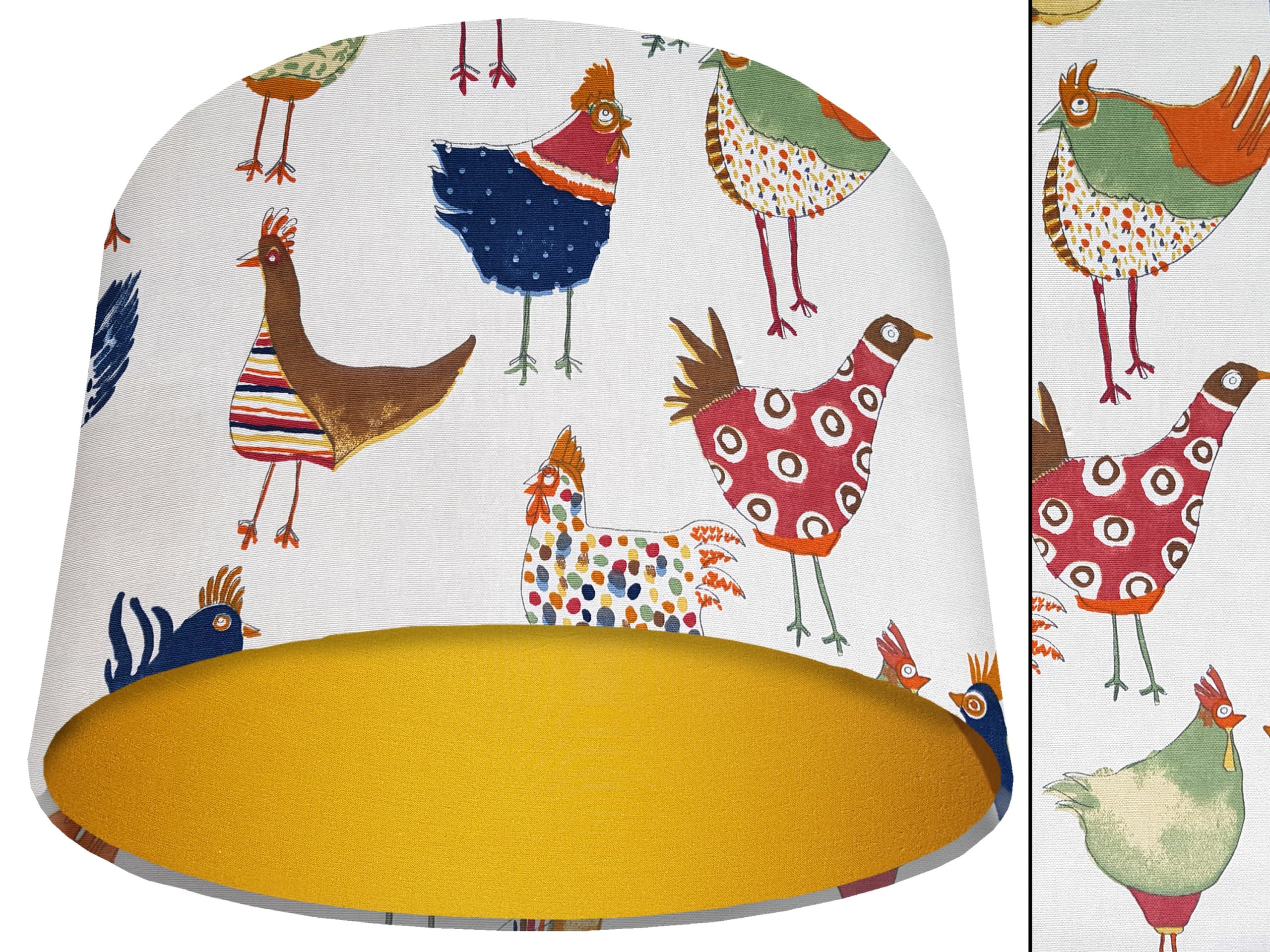 Funky Birds Light Shade Yellow, Kid's Bedroom Lighting
