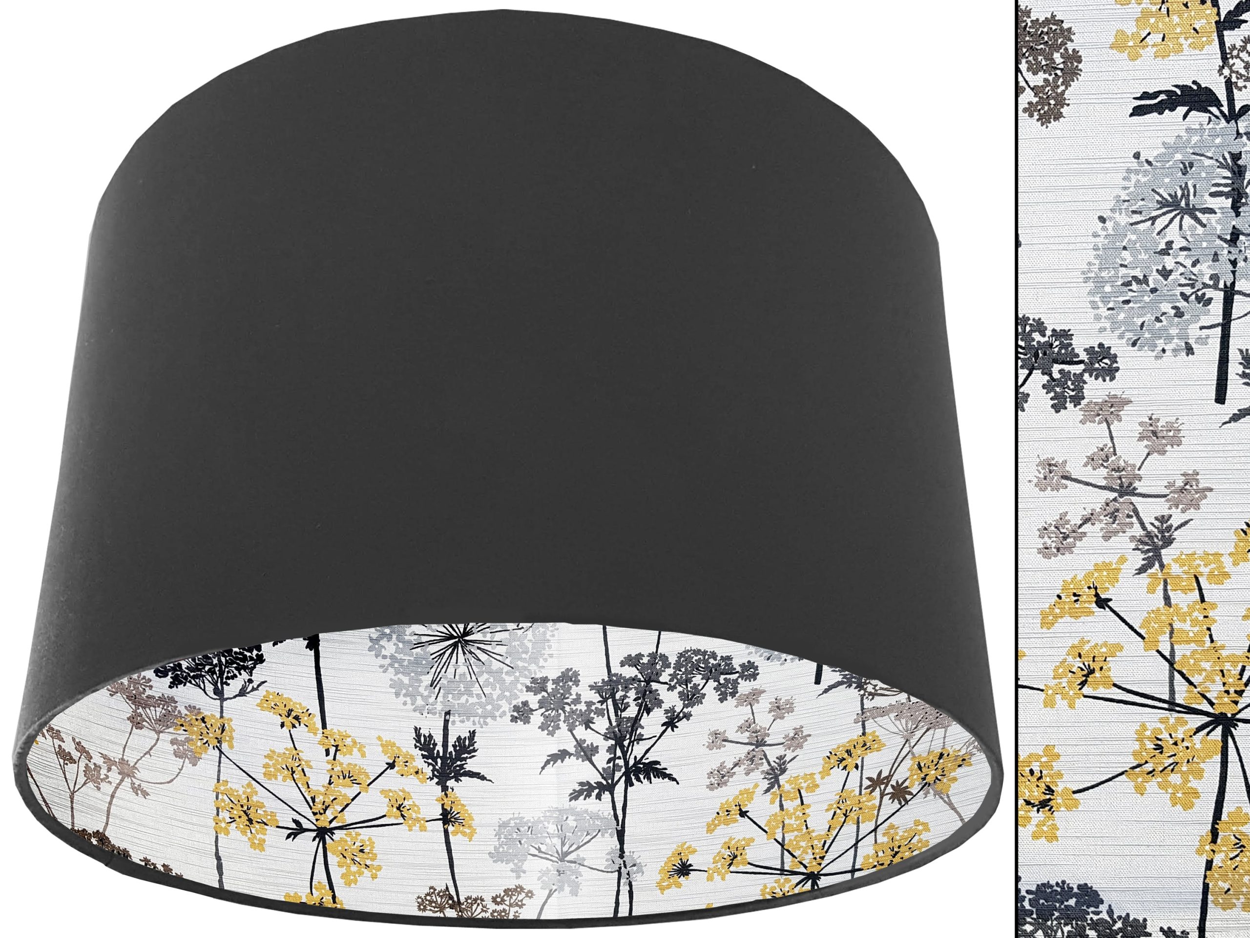 Cow Parsley Lampshade Dark Grey, Classic Country Home Light
