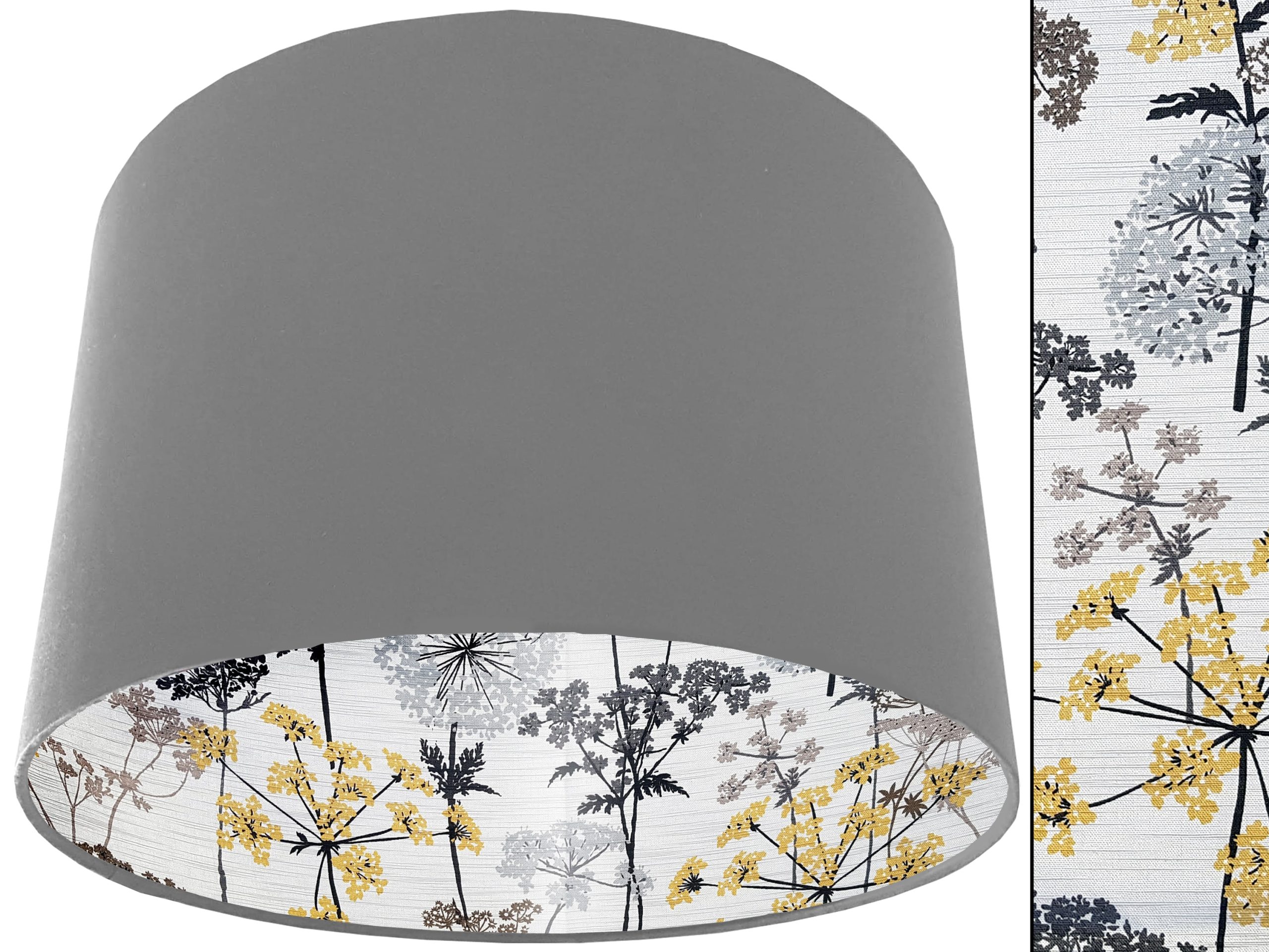 Cow Parsley Lampshade Light Grey, Classic Country Home Light
