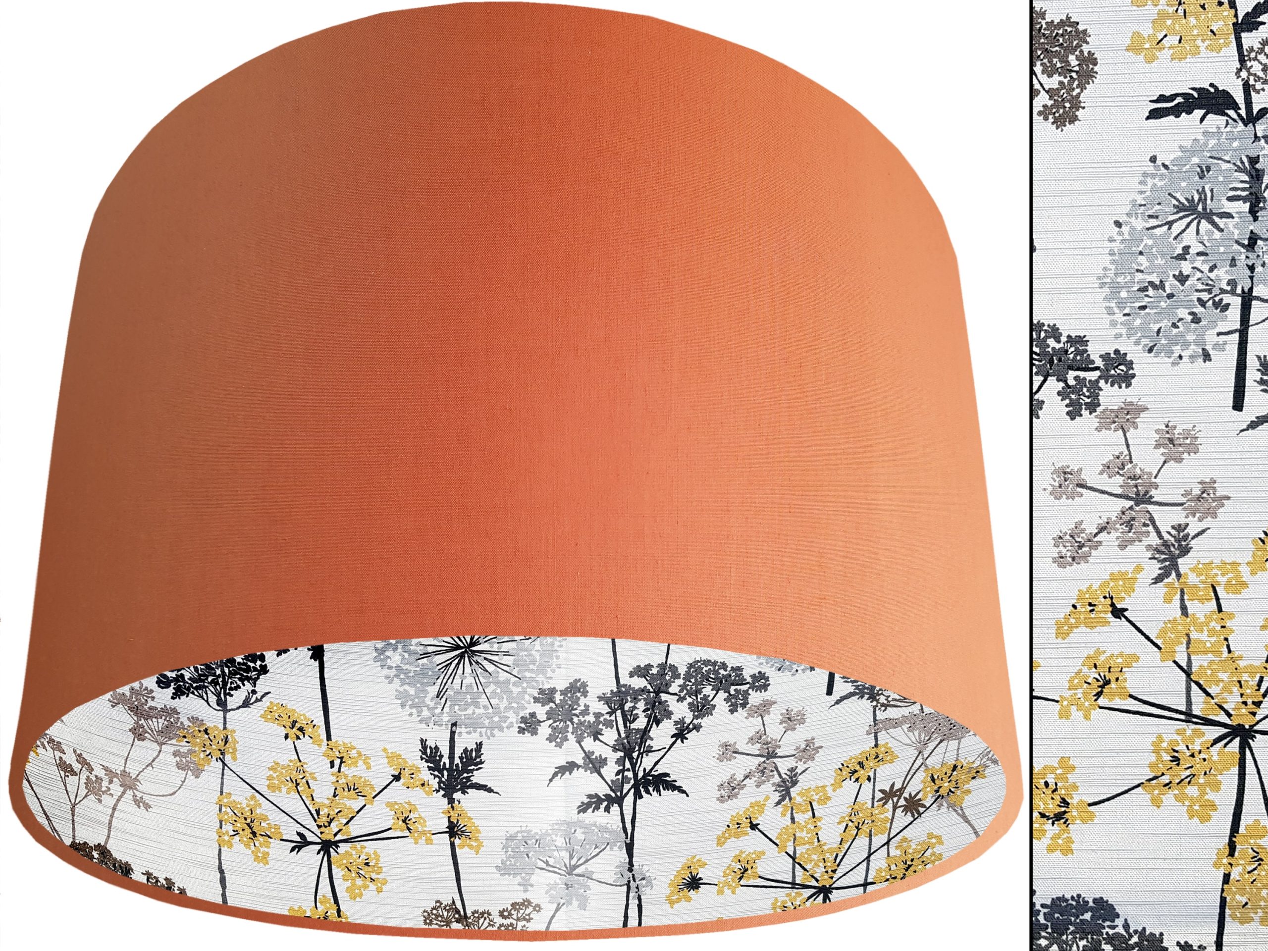 Cow Parsley Lampshade Orange, Classic Country Home Light