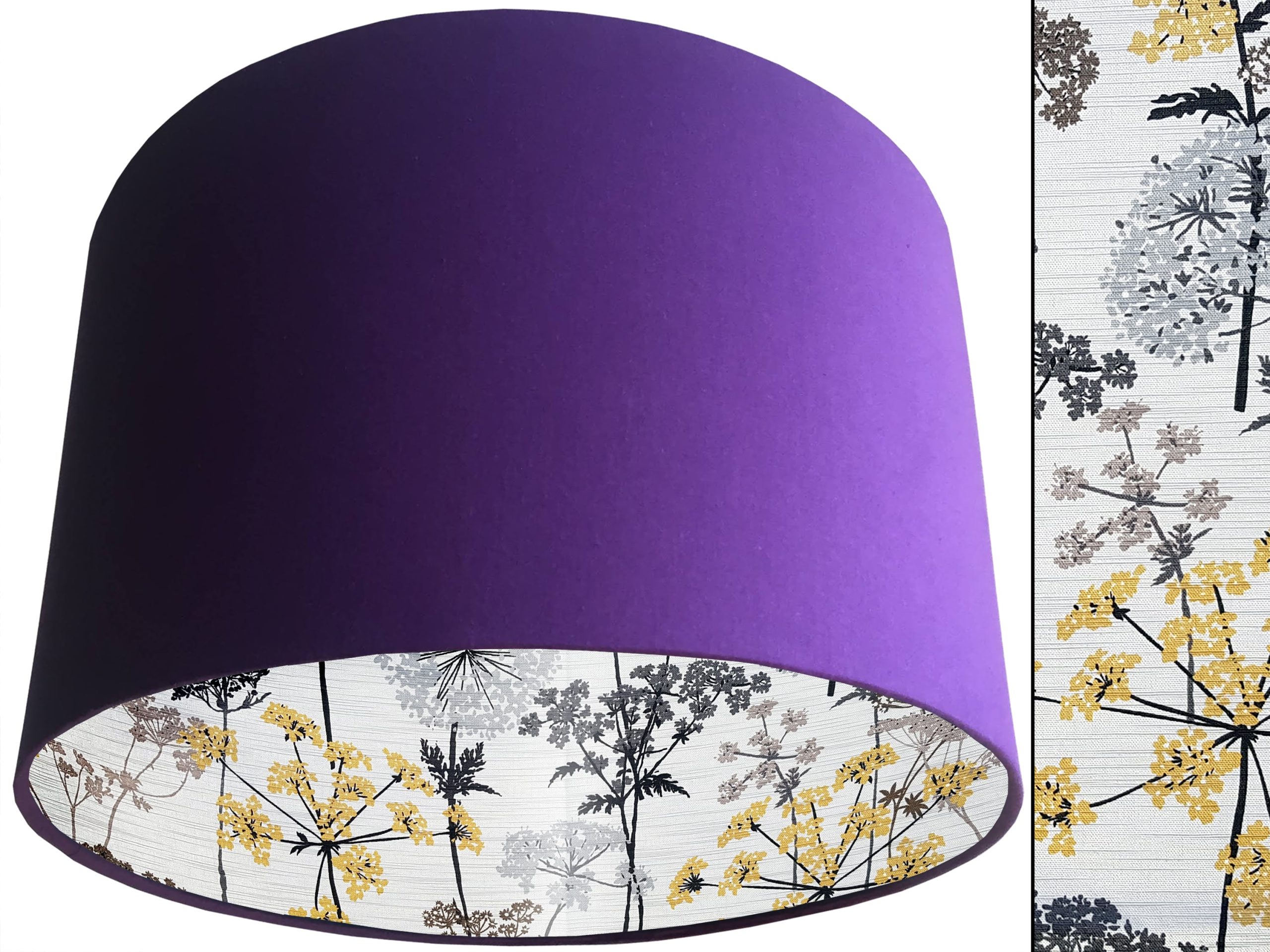 Cow Parsley Lampshade Purple, Classic Country Home Light