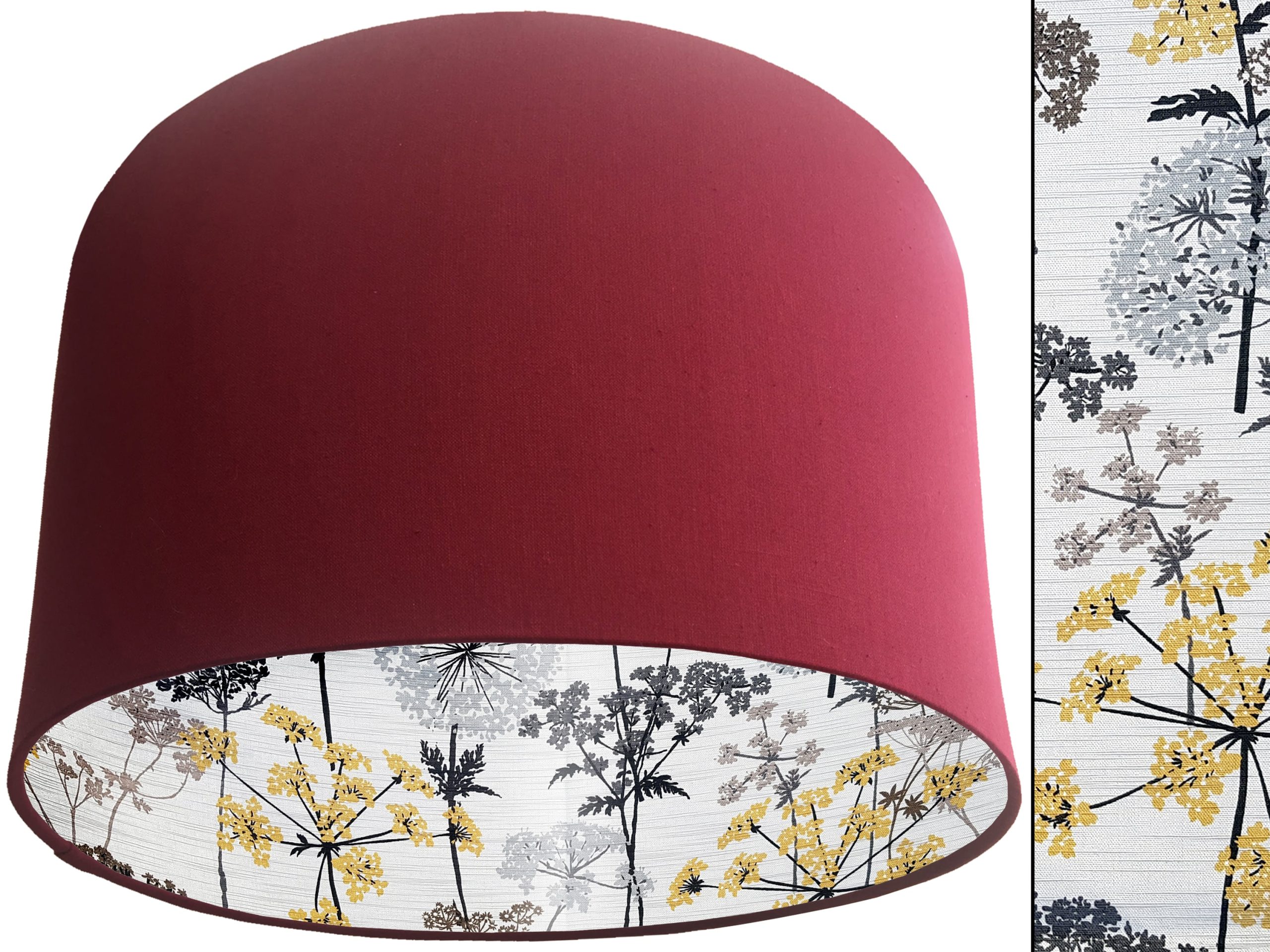 Cow Parsley Lampshade Red, Classic Country Home Light