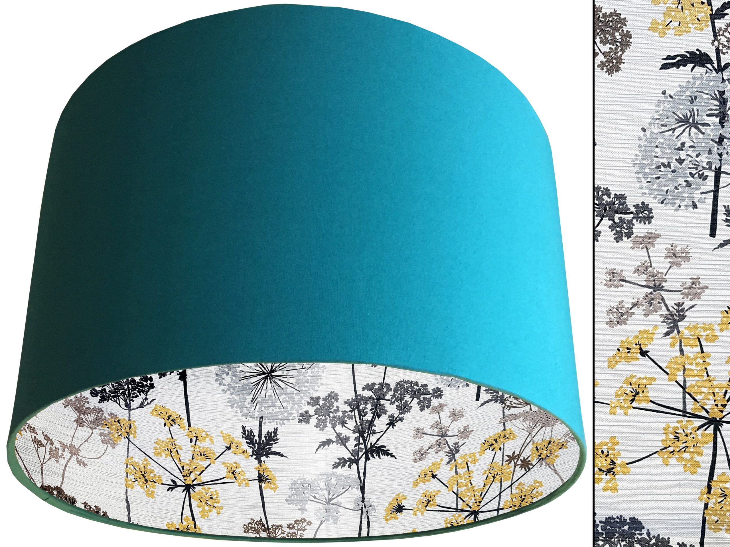 Cow Parsley Lampshade Teal, Classic Country Home Light