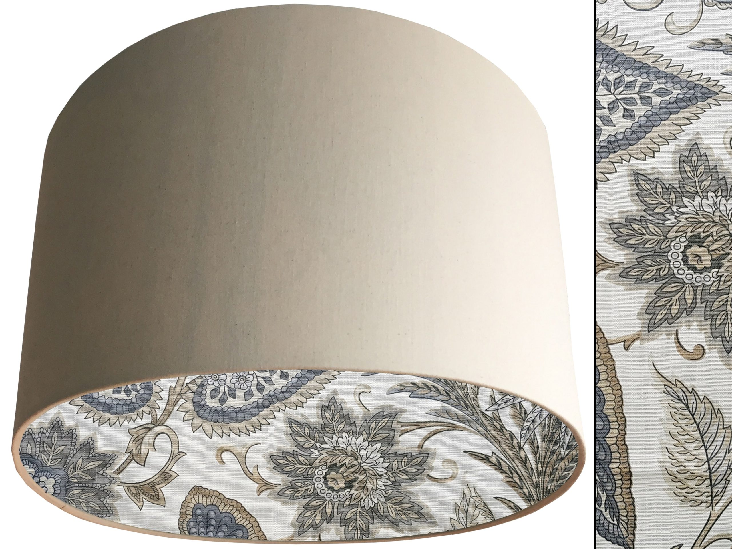 Cream Paisley Lampshade Cream, Modern Interior Lighting