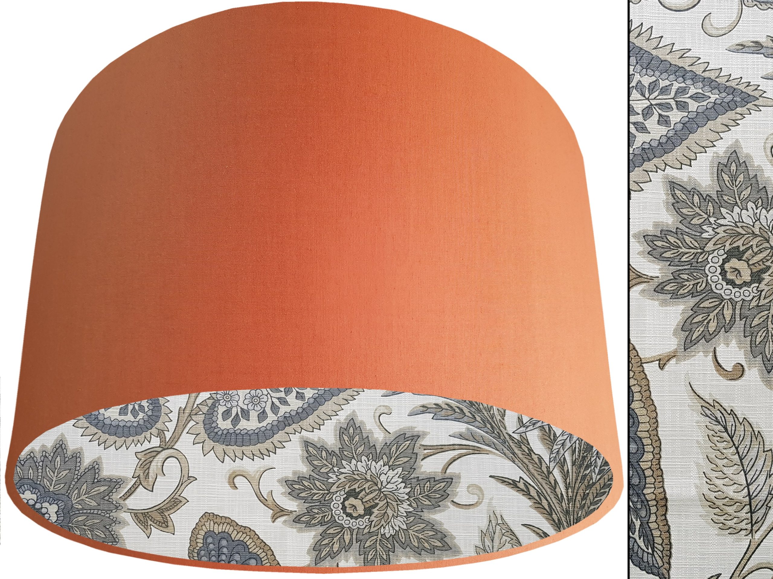 Cream Paisley Lampshade Orange, Modern Interior Lighting