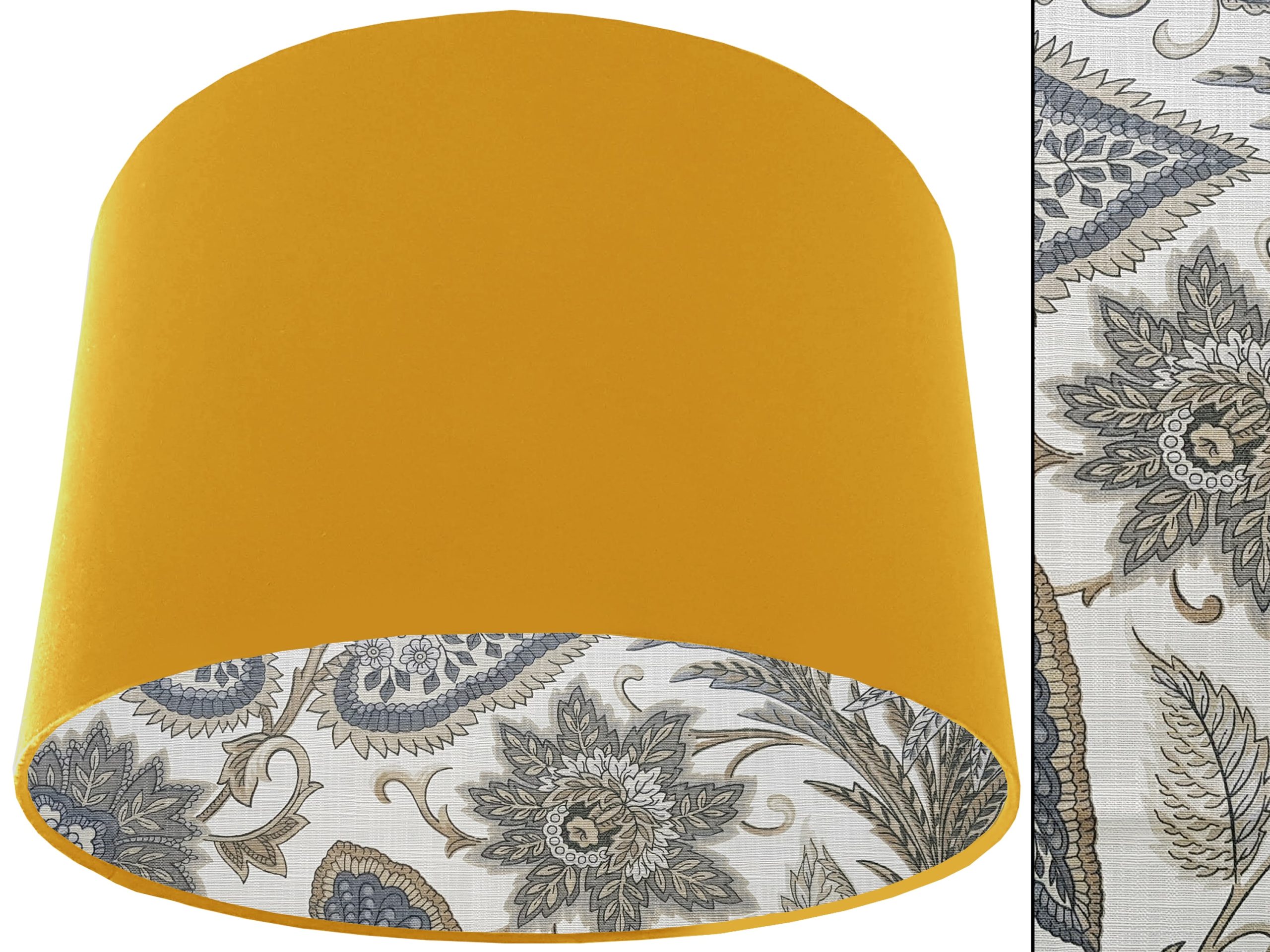 Cream Paisley Lampshade Yellow, Modern Interior Lighting