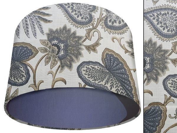 Paisley Cream Light Shade Blue, Modern Home Lighting