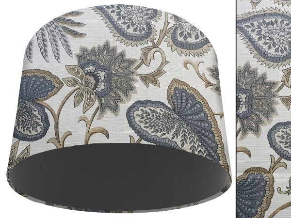 Paisley Cream Light Shade Dark Grey, Modern Home Lighting