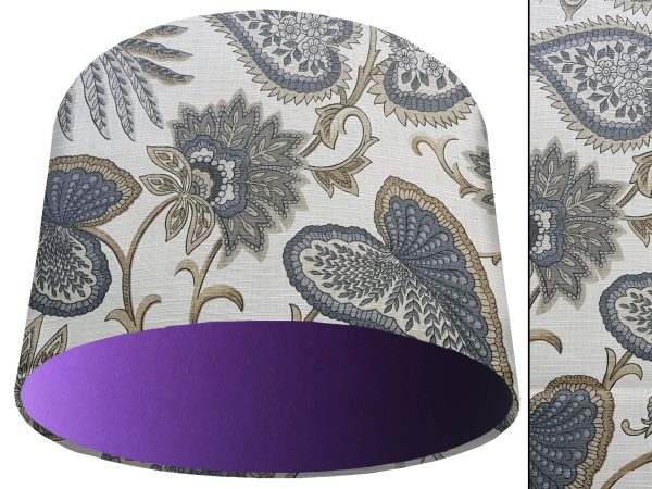 Paisley Cream Light Shade Purple, Modern Home Lighting