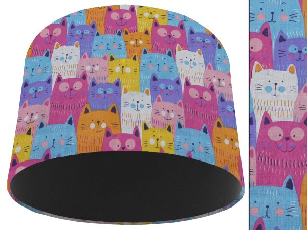 Cute Cats Light Shade Black, Kid's Bedroom Lampshade