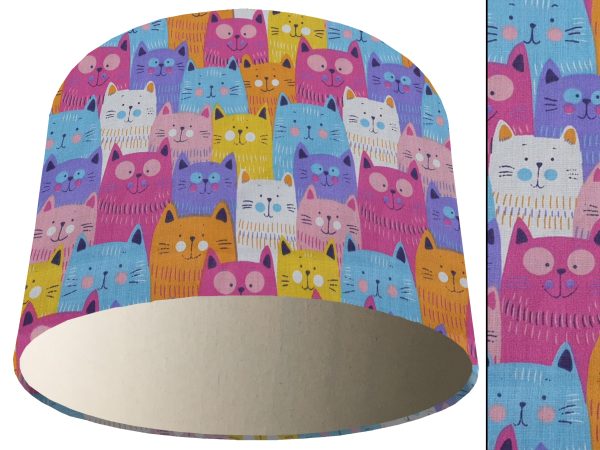 Cute Cats Light Shade Cream, Kid's Bedroom Lampshade