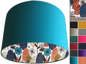 Autumn Leaf Lampshade Teal, Scandinavian Home Interior