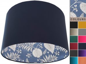 Blue Paisley Lampshade Blue, Contemporary Home Interior