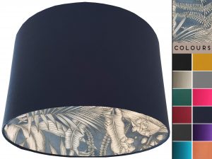 Blue Tropical Lampshade Blue, Home Interior Light Shade
