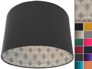 Boho Grey Lampshade Dark Grey, Modern Bohemian Home Light