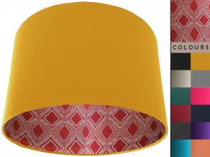 Boho Red Lampshade Yellow, Bohemian Home Interior Light