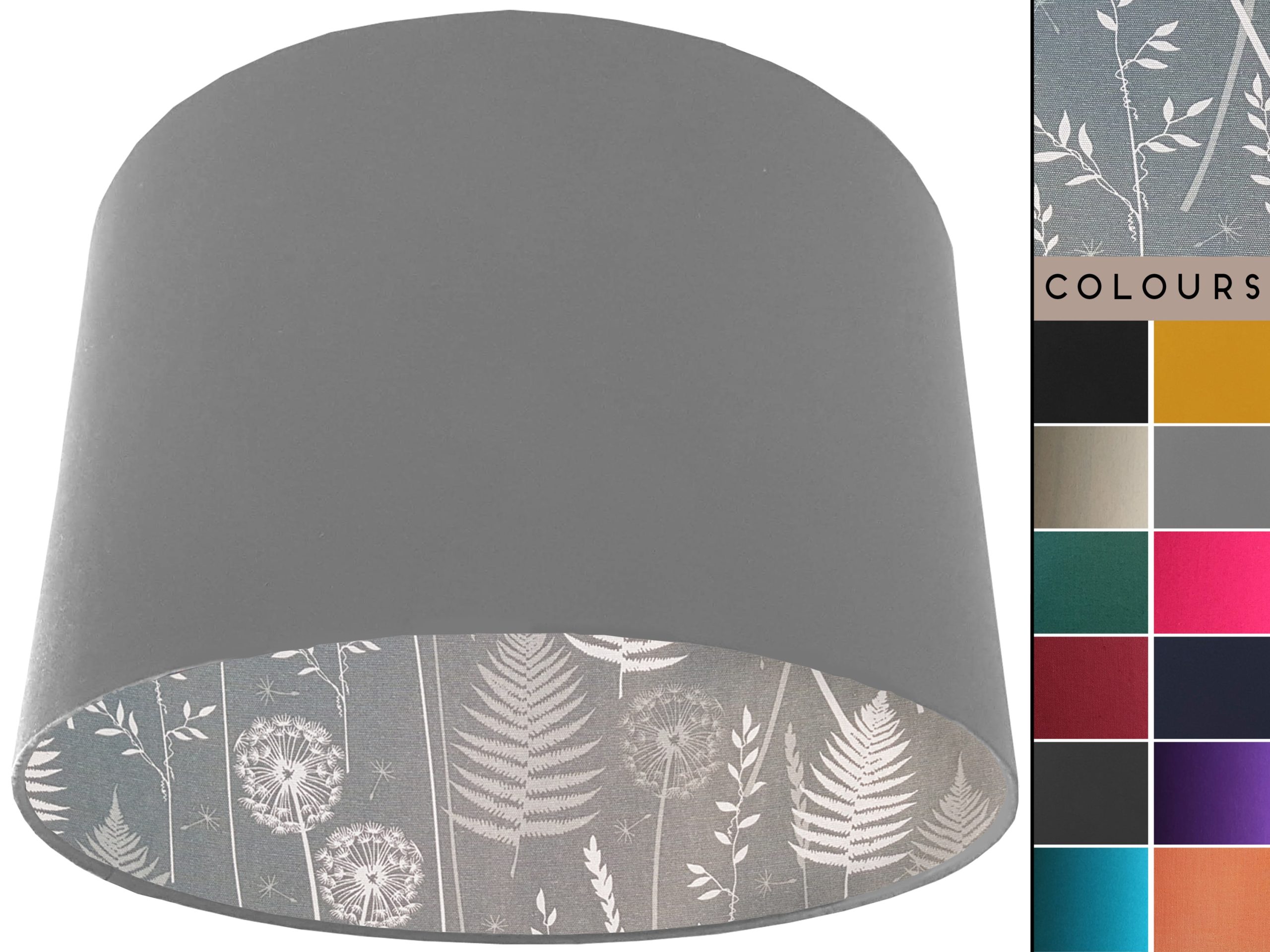 Dark Moss Lampshade Light Grey, Traditional Country Home Light