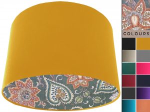 Green Paisley Lampshade Yellow, Stylish Contemporary Home