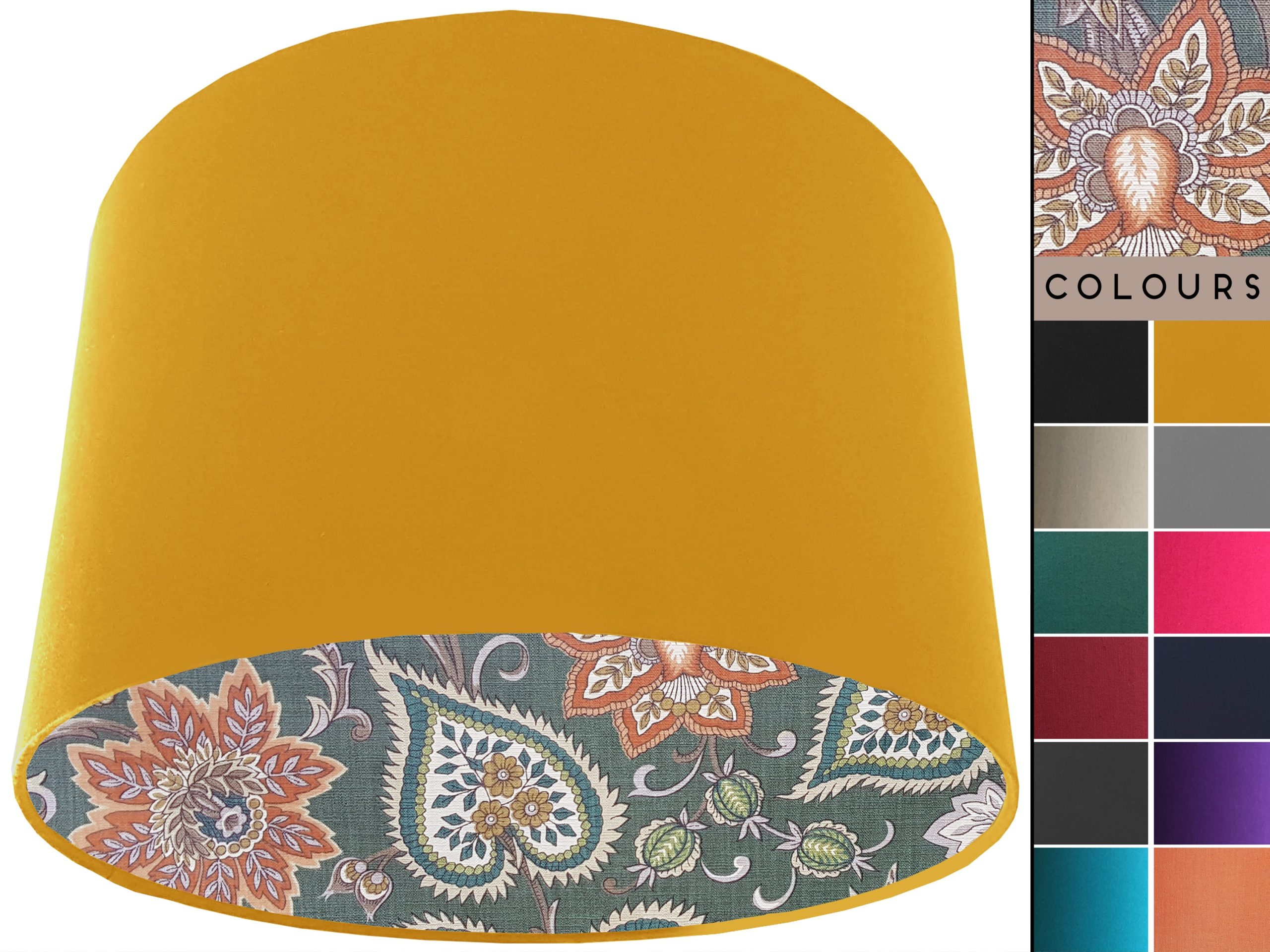 Green Paisley Lampshade Yellow, Stylish Contemporary Home