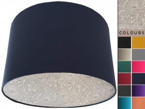 Grey Thistle Lampshade Blue, Scottish Country Home Light