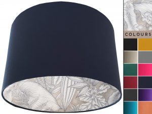 Grey Tropical Lampshade Blue, Modern Stylish Interior
