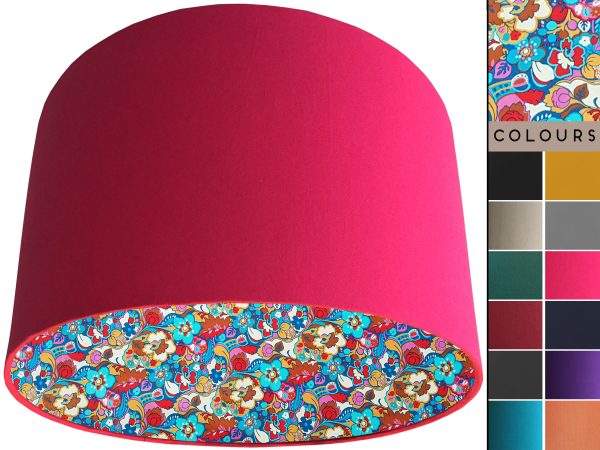 Floral Bloom Lampshade Pink, Liberty Art Fabric Light Shade