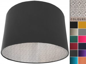 Navajo Grey Lampshade Dark Grey, Inspired Native American