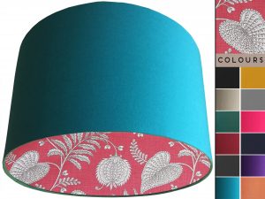Pink Paisley Lampshade Teal, Bold Modern Home Lighting