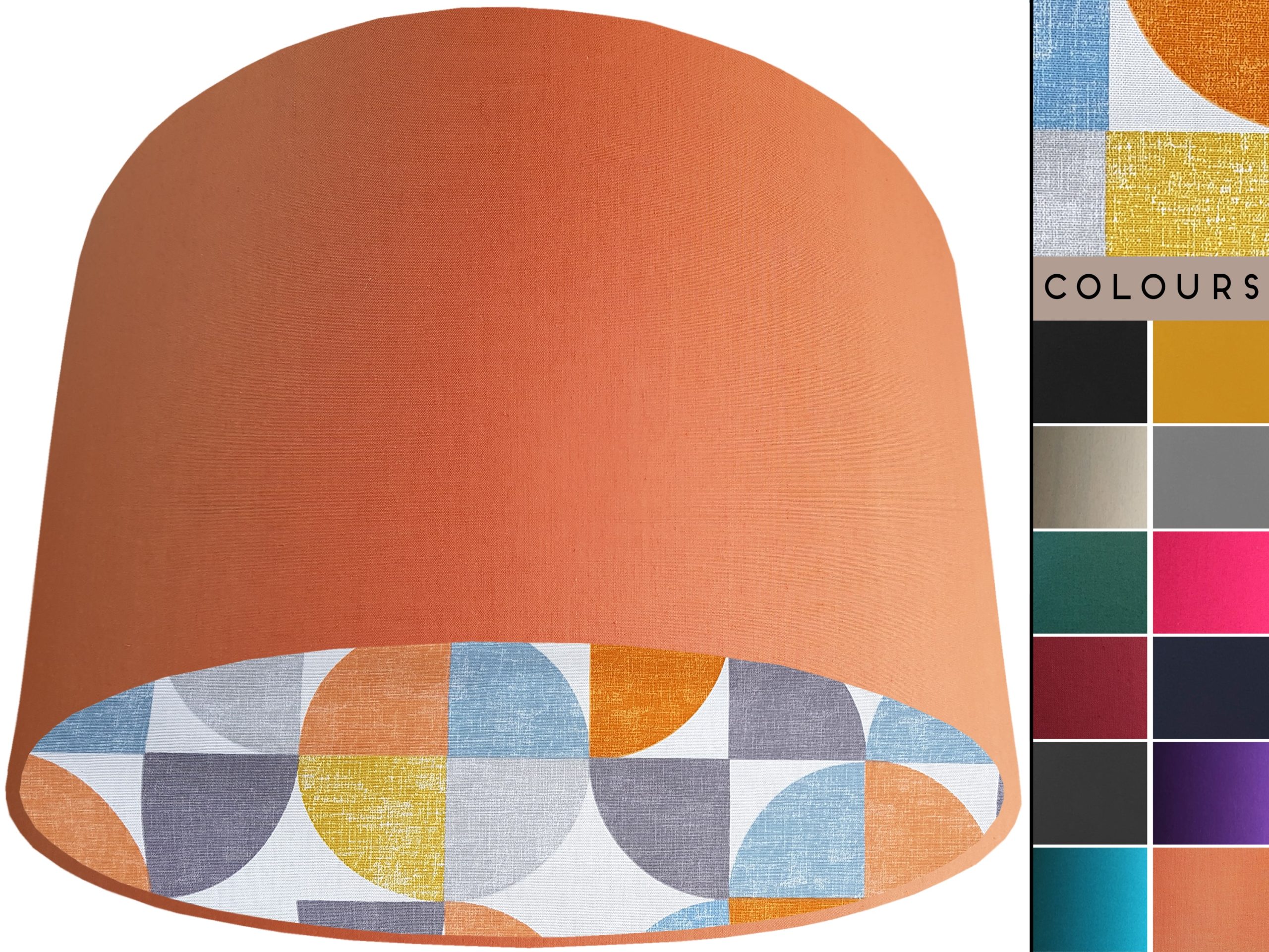 Spiral Capri Orange Lampshade Orange, Retro Light Shade