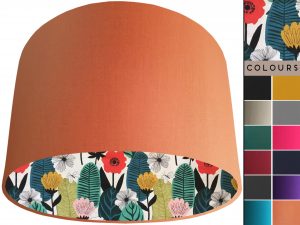 Summer Leaf Lampshade Orange, Modern Scandi Interior