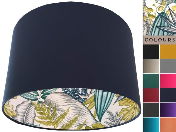 White Tropical Blue Lampshade Blue, Bold Interior Home