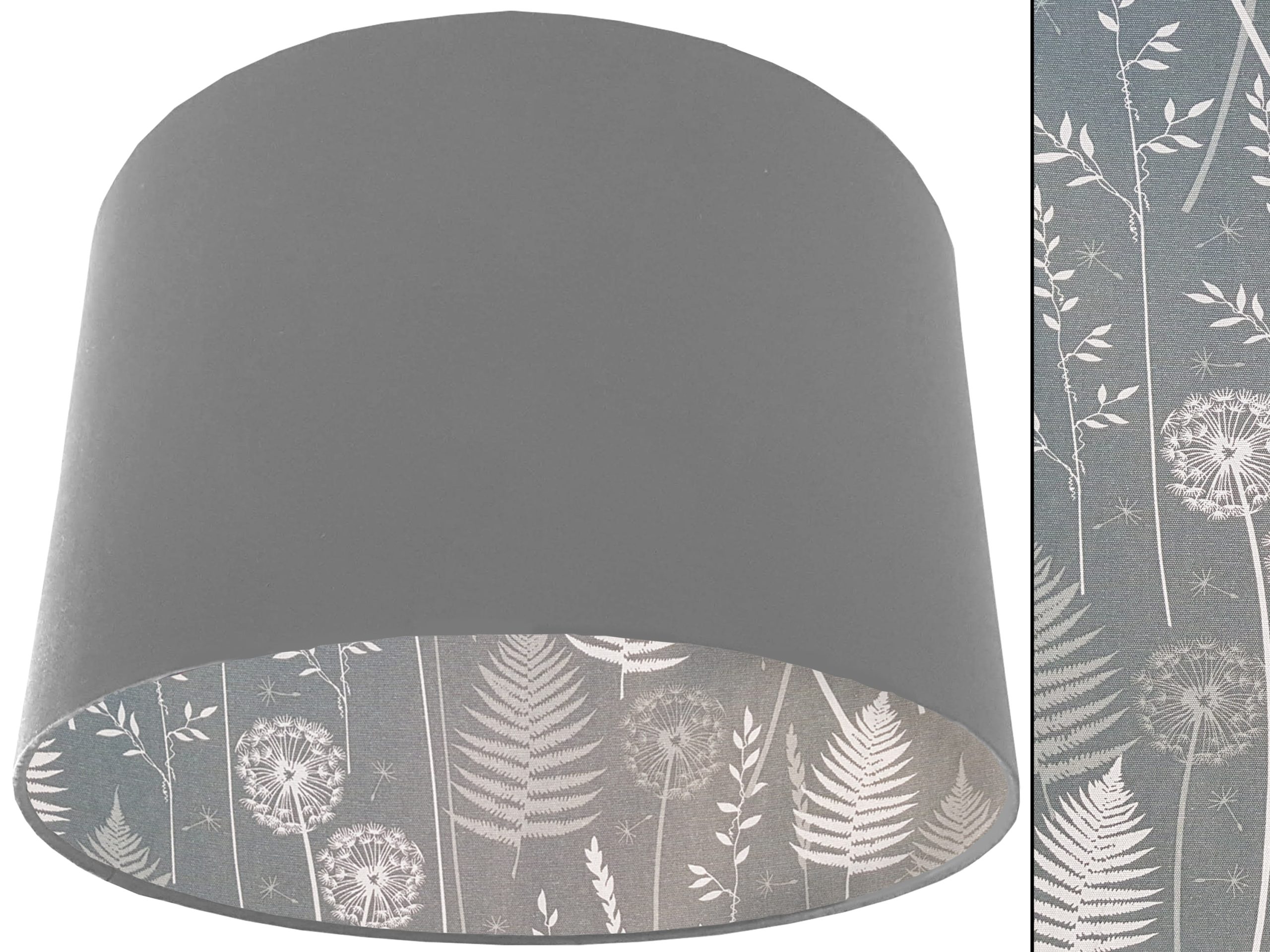 Dark Moss Lampshade Light Grey, Traditional Country Home Light