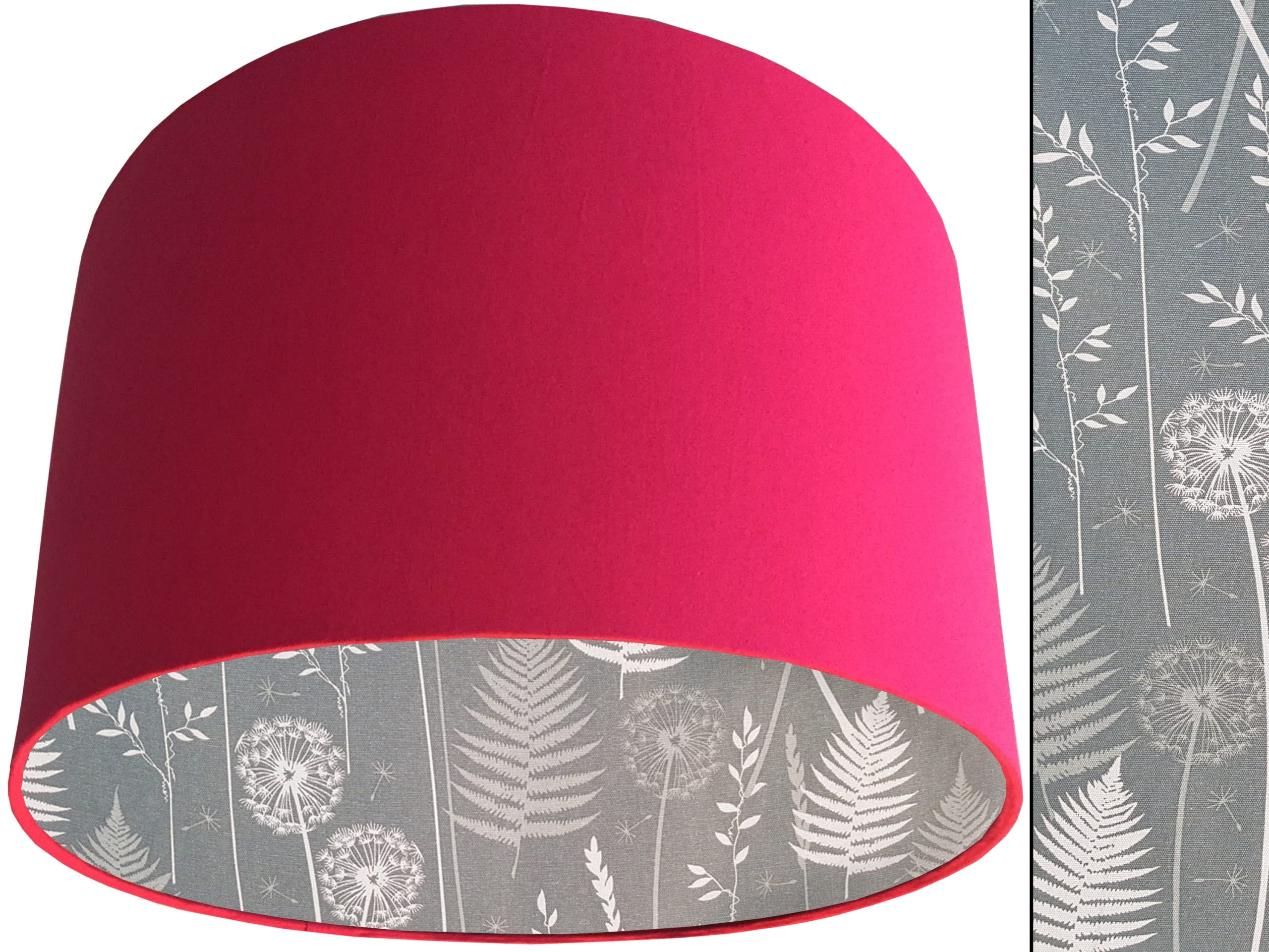 Dark Moss Lampshade Pink, Traditional Country Home Light