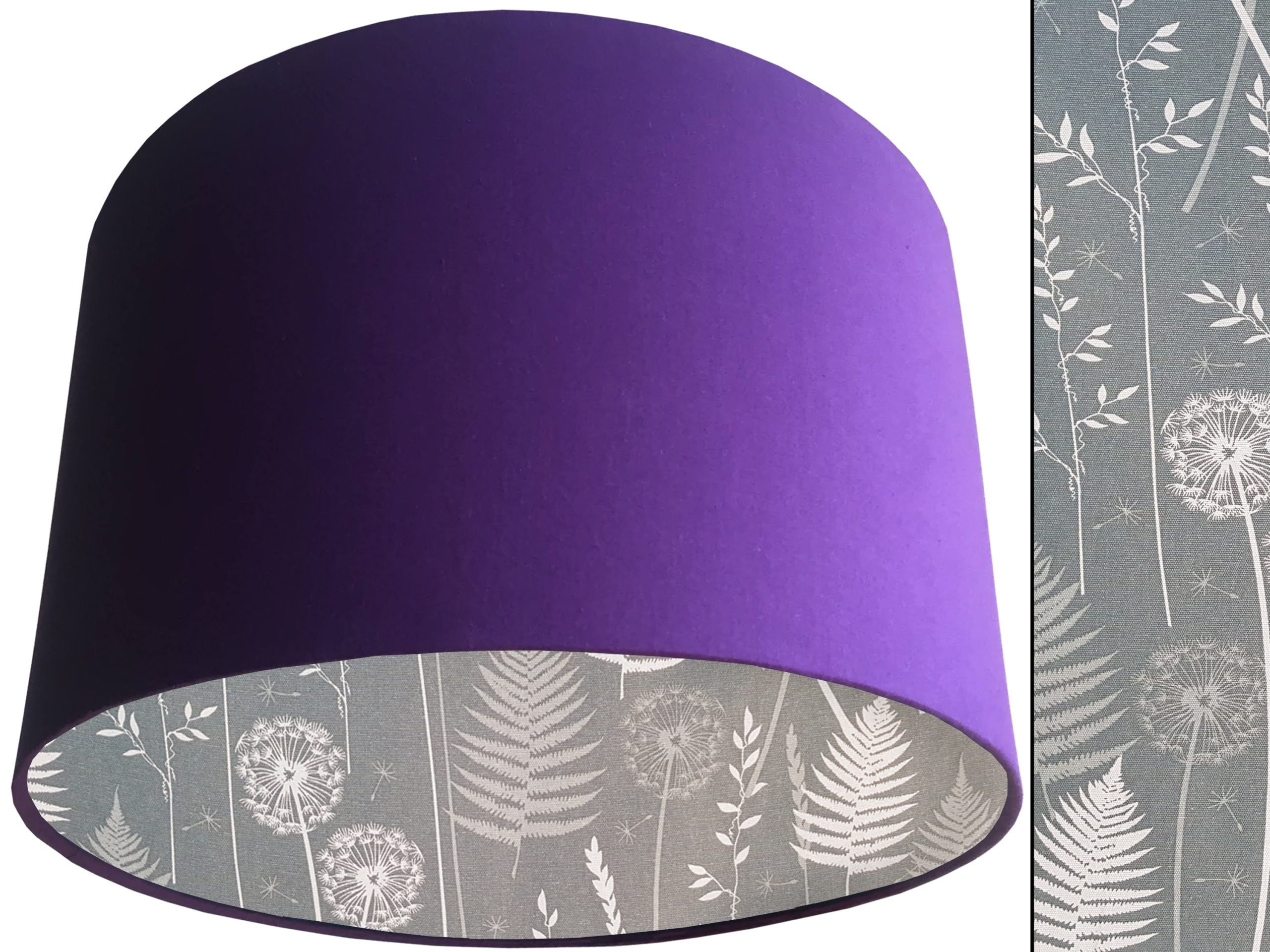 Dark Moss Lampshade Purple, Traditional Country Home Light