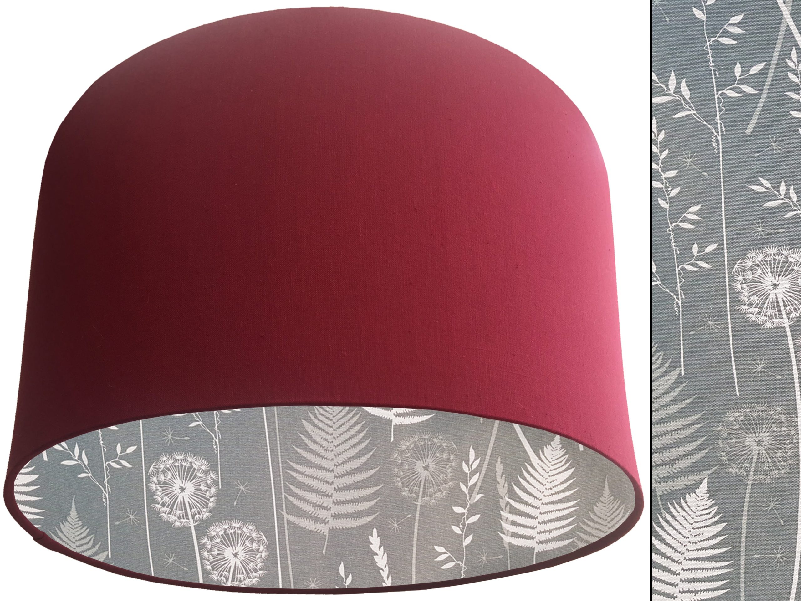 Dark Moss Lampshade Red, Traditional Country Home Light
