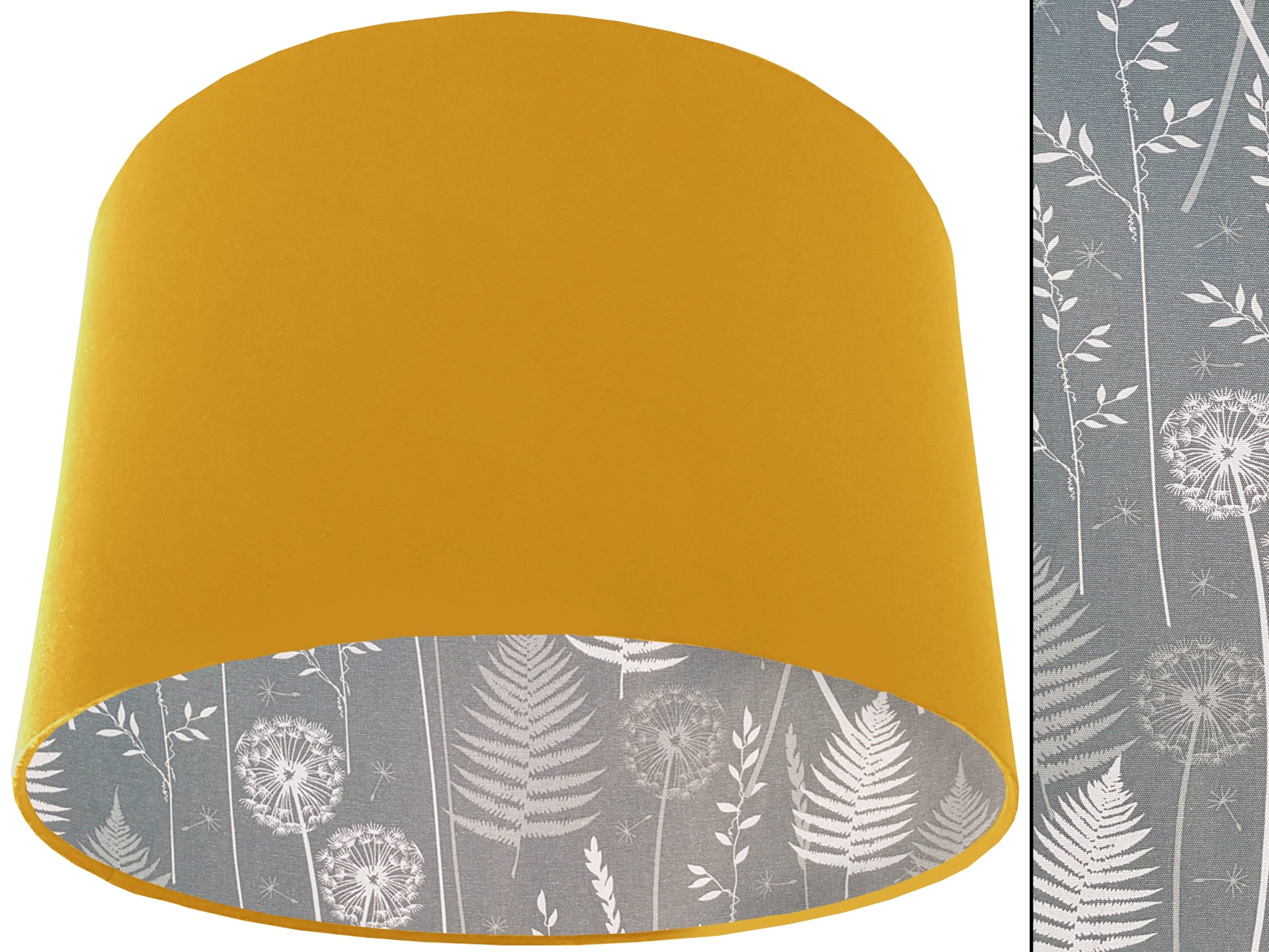 Dark Moss Lampshade Yellow, Traditional Country Home Light